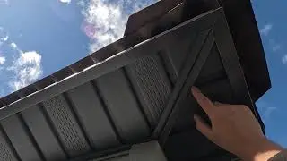 Софиты цвета Графит. Защитил свес крыши от ОС и ШМЕЛЕЙ!