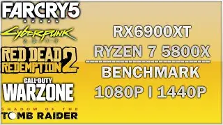 RX 6900 XT OC + Ryzen 7 (5800X) Benchmark Test in 5 Games 1080P // 1440P - MAX Settings AMD SAM