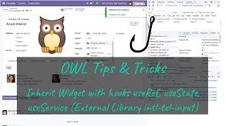 Odoo OWL - Inherit Widget used hooks (useRef, useState, useService) and External Library.