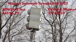 Missouri Statewide Tornado Drill EOWS 612 Siren Test | Richland Missouri
