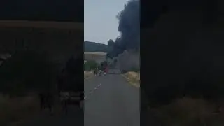 Горящ автобус край село Дъбник