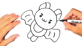 How to draw a Kawaii Bat Step by Step | Kawaii Bat Drawing Lesson