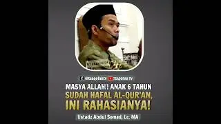 Masya Allah Anak 6 Tahun sudah hafal Al-Qur'an, Ini Rahasianya | Ustadz Abdul Somad, Lc. MA #shorts