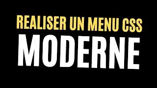 Créer un menu  en HTML CSS Uniquement