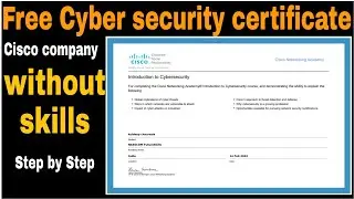 Cisco Cyber security Free certification In #futureskill #nasscom