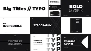 Big Titles – Typo | After Effects and Premiere Pro Template (AE & PP Video Template)