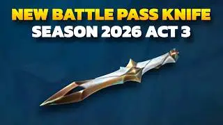New Season 2026 Act 3 Battle Pass Knife Skin in Valorant (Ingame)