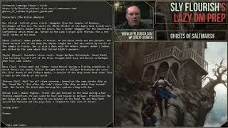 Lazy D&D Prep: Ghosts of Saltmarsh, Sinister Secret of Saltmarsh Part 1