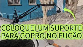 Coloquei um suporte pra Gopro no Fusca, para gravar nossas trilhas e bandas, Fucão tá nojento haha