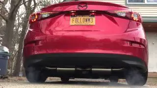 2014 Mazda 3 with Corksport cat-back Exhaust.