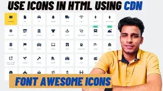 Using Font Awesome Icons on HTML using CDN || How to use icons in website || Insert icons in HTML