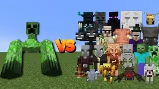 MUTANT CREEPER vs ALL MOBS  | Minecraft Mob Fight