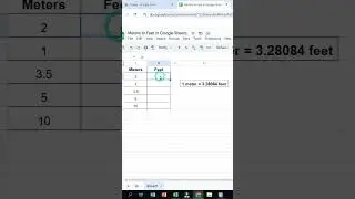 How to Convert Meters to Feet in Google Sheets.