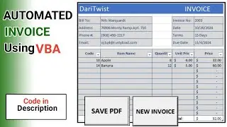 How to save invoices automatically in PDF | How to create invoice in Excel PDF | Elesson Info