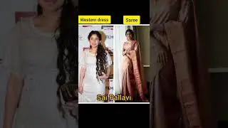 South Indian actress western dress vs saree #beautiful #india #actress #south