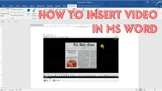 How to insert video in Ms Word