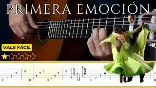PRIMERA EMOCIÓN (Vals Fácil) 🎸 Oscar Rosati || Classical Guitar Tutorial + TABS