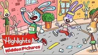 Racer Puzzles Mix: Racing Animals Compilation | Videos for Kids | Highlights Kids