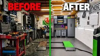 DIY BUDGET GARAGE MAKEOVER! TINY GARAGE INTO A FULLY FUNCTIONING WORKSHOP!
