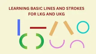 Basic: Standing line | Sleeping line | right slanting line | left slanting line and curves for kids 