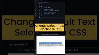 Custom Text Selection In CSS #mrsolodev #youtubeshorts #css #shorts #ytshort #coding