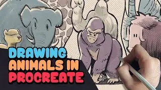 Drawing Animals in Procreate with my Brushes for Comic Artists