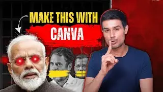 How to create DHRUV RATHEE thumbnails with canva in 10 mins 🚀