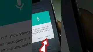 to call allow whatsapp access to your microphone tap settings permissions and turn microphone on#😰😰