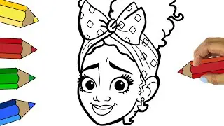 How to draw DOLORES from ENCANTO the Disney Movie |Como dibujar a DOLORES de ENCANTO de Disney 🌈