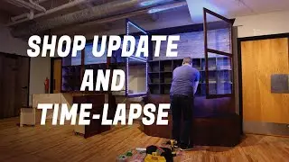 Shop Update and T-Shirt Display Cabinet Installation Time-lapse