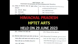 HP TET ARTS HELD ON 29 JUNE 2023 SOLVED ANSWER KEY