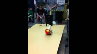 Catapulting, self-driving robot