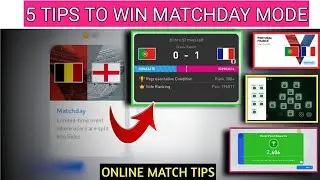 5 TIPS TO WIN MATCHDAY MODE IN PES 2021 MOBILE || ONLINE MATCH TIPS || PES 2021 MOBILE
