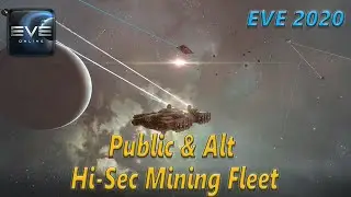 Eve Online - Public/Alt Mining Fleet in Hi Sec with an Orca, Procurers, and a Skiff!