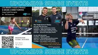 UPCOMING EVENTS AT SURGE NOVEMBER