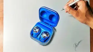3D Art | Hyper realistic Airpods 👂 Drawing