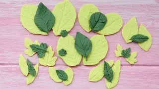 Molds - stamps real leaves made of polymer clay and silicone paste🌿