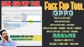 2024 Free Tool Guide: FRP Unlock & Factory Reset for Oppo A3s, A5, A7 & Realme C1 (SDM450)