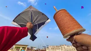 Testing * Black Zebra * Manjha 😱 | How to cut kites | Kite flying | kite