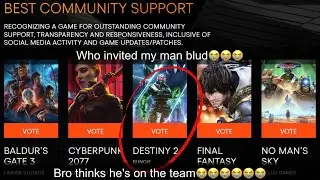 Destiny 2 after getting nominated for Community Support at The Game Awards
