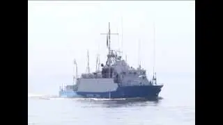 Парад военных кораблей на Амуре