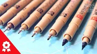 #APruebaDeOS - Estilógrafos Pigma/Micron ¿Resistentes al agua? [Graphic & Brush Pen Set]
