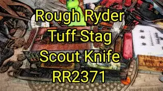 (1152) Rough Ryder Tuff Stag Scout Knife RR2371