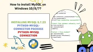 How to install MySQL Server 5.7.23 on Windows 7/8/10? Python - MySQL Connectivity | 100% working