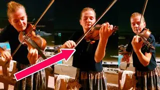 Street performers violin | She plays violin like an angel #streetperfomance