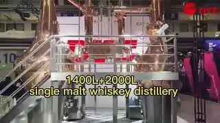 1400L+2000L single malt scotch whiskey pot still distillery
