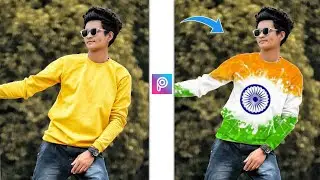 PicsArt - Make Flag On Tshirt Change || 15 August photo Editing || Independence day photo editing