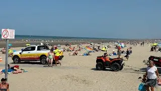 DUNQUERQUE PLAGE, DUNKERQUE BEACH en FRANCIA, VIAJE EN BICICLETA.
