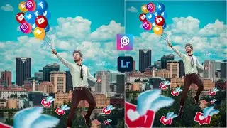 Social media balloon viral photo editing toturial | PicsArt & Lightroom | editing | BY RISHI EDITZ