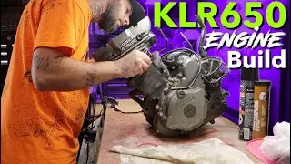 Building Custom Scrambler Motorcycle! - (KLR650 Top End Assembly!)